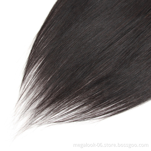 MegaLook Customized 12X4 13X4 13X6 Pre Plucked Brazilian Ear To Ear Straight Transparent Swiss Lace Frontal